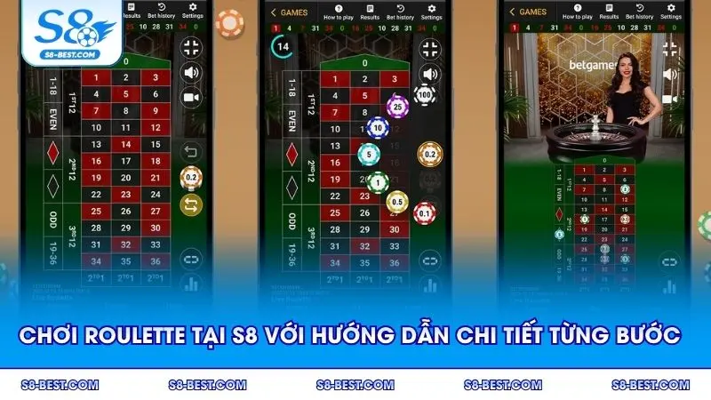 Chơi Roulette tại S8 với hướng dẫn chi tiết từng bước