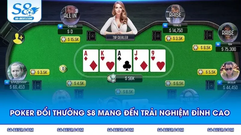 Poker đổi thưởng S8 mang đến trải nghiệm đỉnh cao với giao diện hiện đại